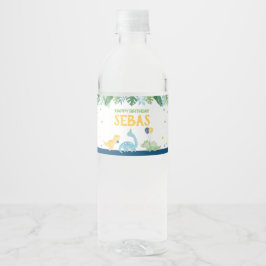 Rótulo De Garrafa De Vinho Dinossaur Birthday