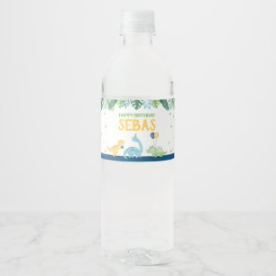 Rótulo De Garrafa De Vinho Dinossaur Birthday