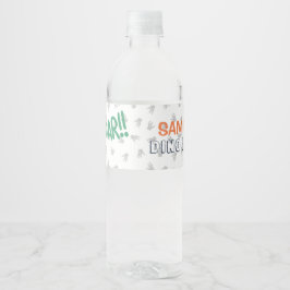 Rótulo De Garrafa De Vinho Dinossauro T-Rex na Festa de aniversário do Chapéu