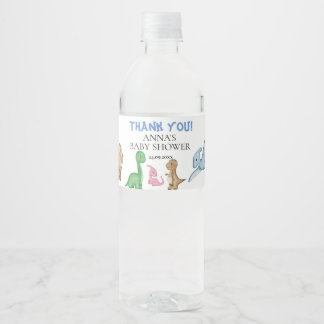 Rótulo De Garrafa De Vinho Dinossauros de bebês tropicais!