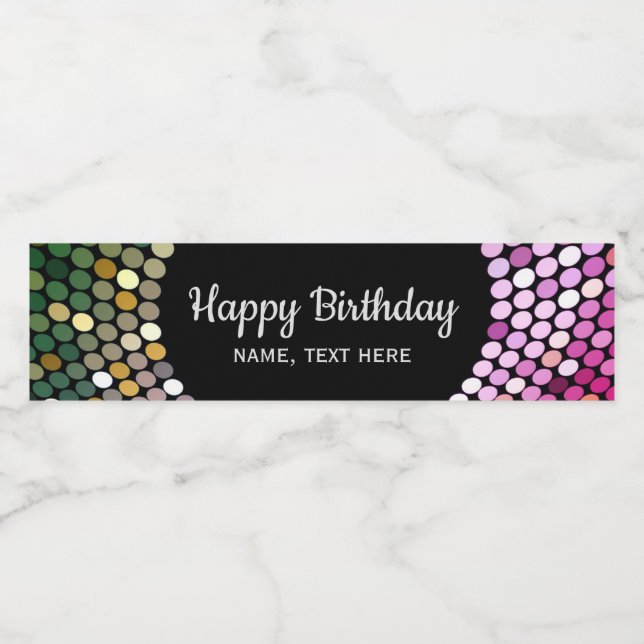 Rótulo De Garrafa De Vinho Disco, 70 anos de safra, garrafa d'água (Rótulo Único)