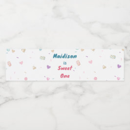 Rótulo De Garrafa De Vinho Doce Uma Rosquinha Bonita Colorida