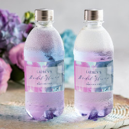 Rótulo De Garrafa De Vinho Dreamy Spring Bridal Shower Water Bottle Labels