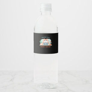 Rótulo De Garrafa De Vinho Duro De Trabalho Ou Mal Engraçado