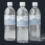 Rótulo De Garrafa De Vinho Elegante Dusty Blue Floral Sesty<br><div class="desc">Essas etiquetas florais azuis empoeiradas que dizem "Sede?" pareceriam incríveis em todas as garrafas de água na sua grande celebração! Eles vão definitivamente adicionar aquele toque final que você tem procurado ao bar e coordenar perfeitamente com o seu tema floral azul empoeirado!</div>