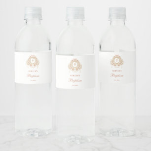 Rótulo De Garrafa De Vinho Elegante Quadro Santa Cruz Batismo