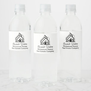 Rótulo De Garrafa De Vinho Empresa de Imóveis Logotipo Personalizado de Corre