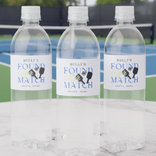 Rótulo De Garrafa De Vinho Encontrou Sua Parceira de Pickleball Despedida de