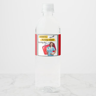 Rótulo De Garrafa De Vinho Enfermeiro Retroativo Pinup_ Nursing Notas