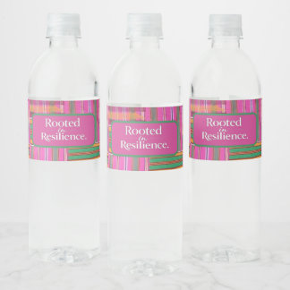 Rótulo De Garrafa De Vinho Enraizado na Resiliência