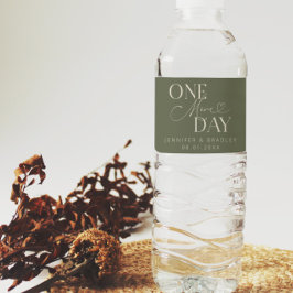 Rótulo De Garrafa De Vinho Ensaio de Casamento de Mais Um Dia Sage Verde