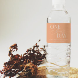 Rótulo De Garrafa De Vinho Ensaio de Casamento Um Dia Peach