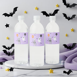 Rótulo De Garrafa De Vinho Esqueleto de Halloween personalizado e Aniversário