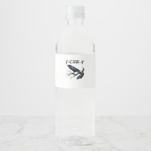Rótulo De Garrafa De Vinho F-Caw-F Pássaro Engraçado Corvo