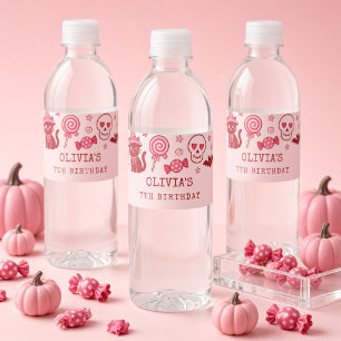 Rótulo De Garrafa De Vinho Fantasia Assombrada Rosa Vermelha Personalizada de