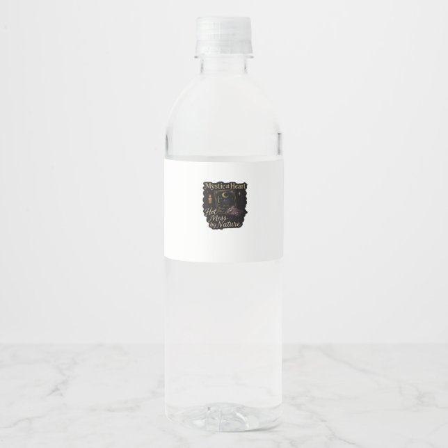 Rótulo De Garrafa De Vinho Fantasia de Whimsigoth - Florestas Místicas, Luas  (Frente)