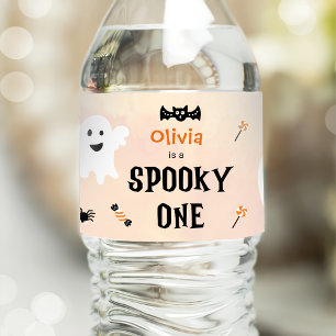 Rótulo De Garrafa De Vinho Fantasma Feliz de Halloween