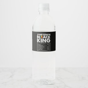 Rótulo De Garrafa De Vinho Fatos Nutricionais do Rei Negro de Juneteenth Mela