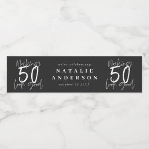 Rótulo De Garrafa De Vinho Fazer 50 é uma boa celebração de aniversário