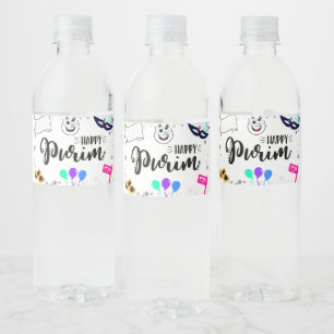 Rótulo De Garrafa De Vinho Feliz Purim