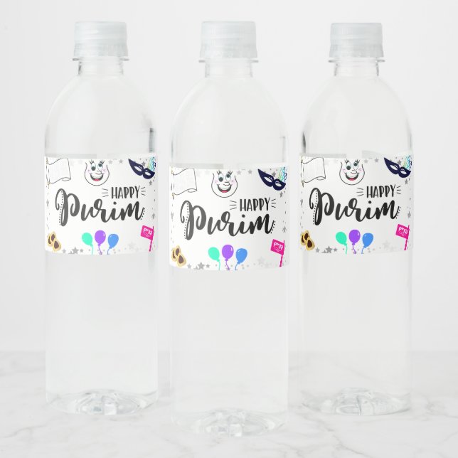 Rótulo De Garrafa De Vinho Feliz Purim (Garrafas)