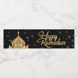 Rótulo De Garrafa De Vinho feliz Ramadã