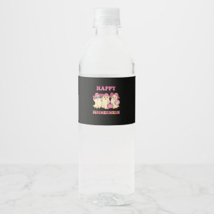 Rótulo De Garrafa De Vinho Feliz Verão entre os fantasmas de verão