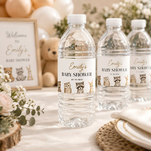 Rótulo De Garrafa De Vinho Fera Solta Chás de Bebê Safari Neutro em Gênero