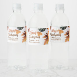 Rótulo De Garrafa De Vinho Festa de Ação de Graças Personalizada para Empresa