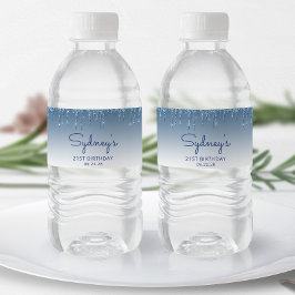 Rótulo De Garrafa De Vinho Festa de aniversário de 21 anos de Drivers de Glit