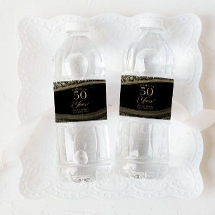 Rótulo De Garrafa De Vinho Festa de Aniversário de Casamento de 50 anos em Ág
