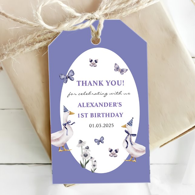 Rótulo De Garrafa De Vinho Festa de aniversário do ganso do bobo (Criador carregado)