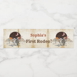 Rótulo De Garrafa De Vinho Festa de aniversário Wild West Cowboy