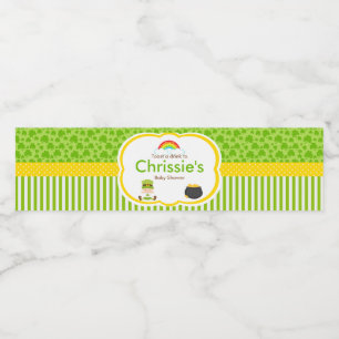 Rótulo De Garrafa De Vinho Festa de Chá de fraldas de St Patricks Girl