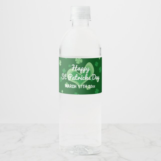 Rótulo De Garrafa De Vinho Festa de Dia de São Patrício Feliz e Verde Persona (Frente)