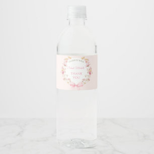 Rótulo De Garrafa De Vinho Festa de Graduação de Flores Silvestres Boho Rosa 