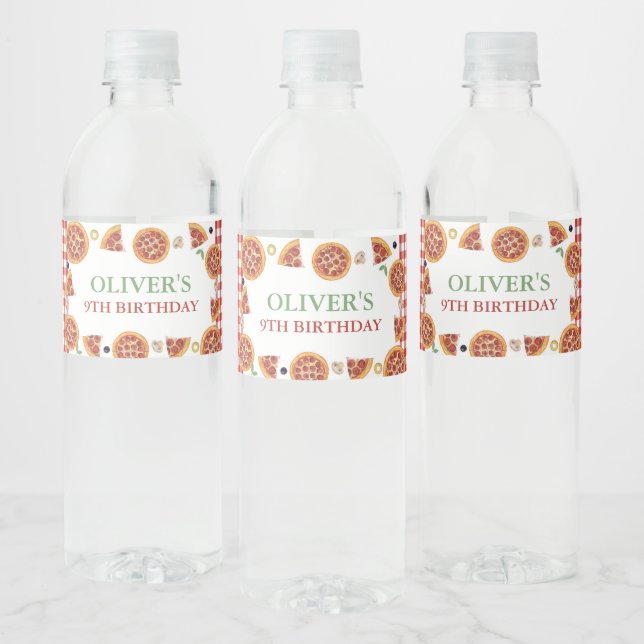 Rótulo De Garrafa De Vinho Festa De Pizza, Fatia De Divertimento (Garrafas)