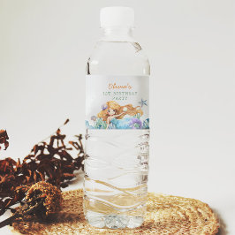 Rótulo De Garrafa De Vinho Festa de primeiro aniversario de Sereia