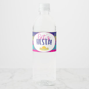 Rótulo De Garrafa De Vinho Fiesta Pinata Colorful