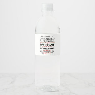 Rótulo De Garrafa De Vinho Filho Em Lei De Uma Enfermeira Reformada Incrível