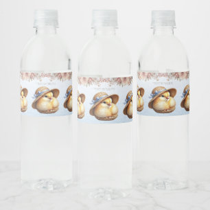 Rótulo De Garrafa De Vinho Fita Azul de Pequeno Pintinho