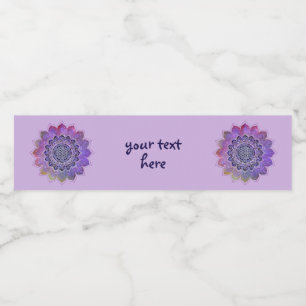 Rótulo De Garrafa De Vinho Flor De Vida - Estilo De Vintage Espaço De Galáxia