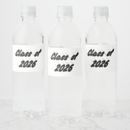 Rótulo De Garrafa De Vinho Formatura da turma de 2026 em tipografia preta
