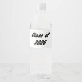 Rótulo De Garrafa De Vinho Formatura da turma de 2026 em tipografia preta