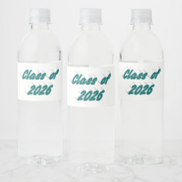 Rótulo De Garrafa De Vinho Formatura da turma de 2026 tipografia verde