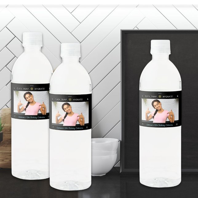 Rótulo De Garrafa De Vinho Foto de Aniversário do Snapshot (Criador carregado)