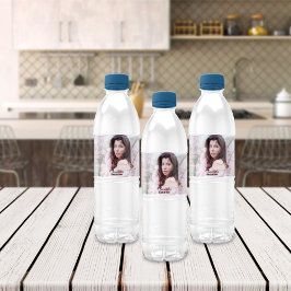 Rótulo De Garrafa De Vinho Foto personalizada do Formando Elegante