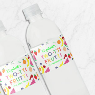 Rótulo De Garrafa De Vinho Fruta Dois-tti Frutti 2º Aniversário