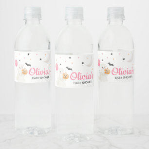 Rótulo De Garrafa De Vinho Garota Pequeno Boo é quase Chá de fraldas devido