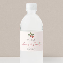Rótulo De Garrafa De Vinho Garota Rústica Elegante Aniversário de Um Ano de B
